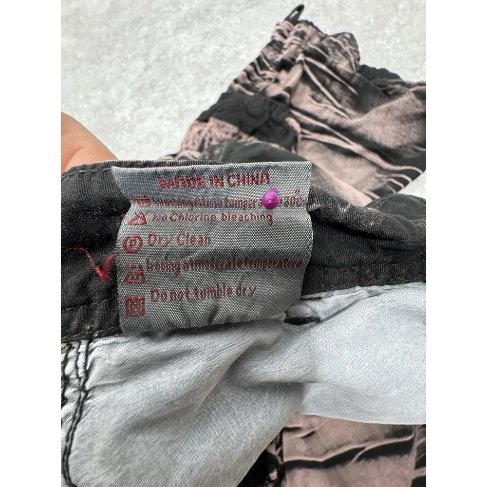 Y2K XIYUHUANGZU Vtg Vintage Men's 34 Pink Black Baggy Cargo Gorpcore Shorts Rare